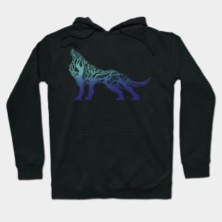 Wolf tree blend cute cool colorful Hoodie